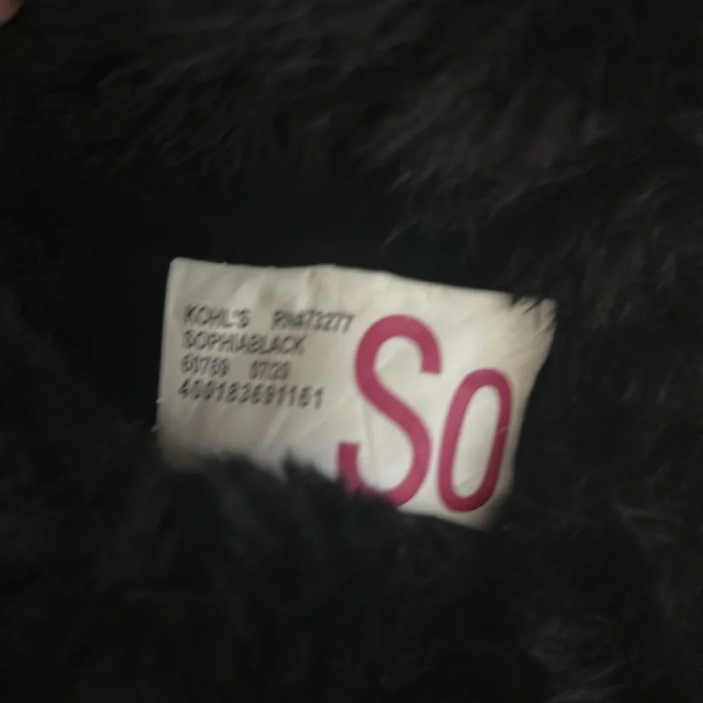 SO Girls Black Faux Fur Winter boots 4